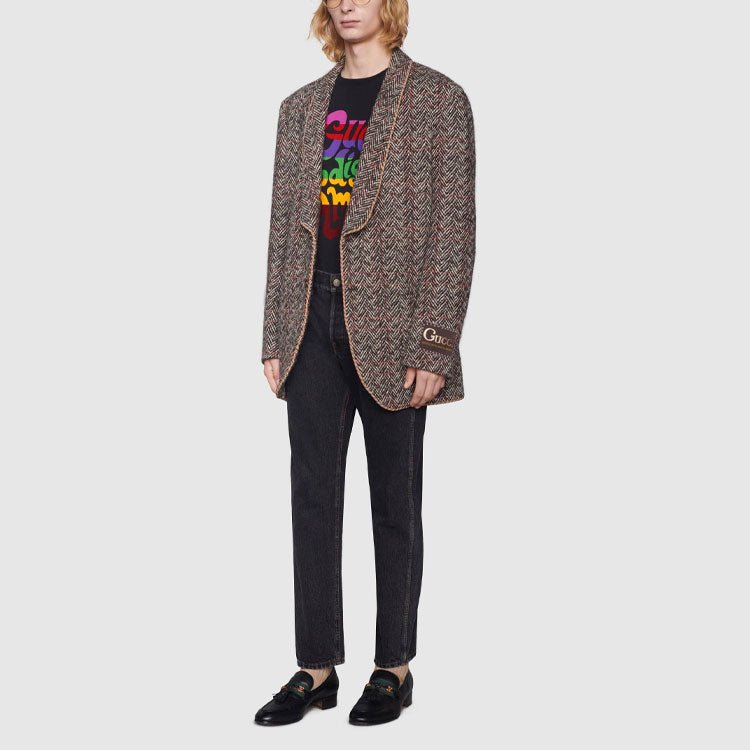 Gucci Prodige dAmour Printing Round Neck Short Sleeve Black 548334-XJDAM-1082 - Image 2