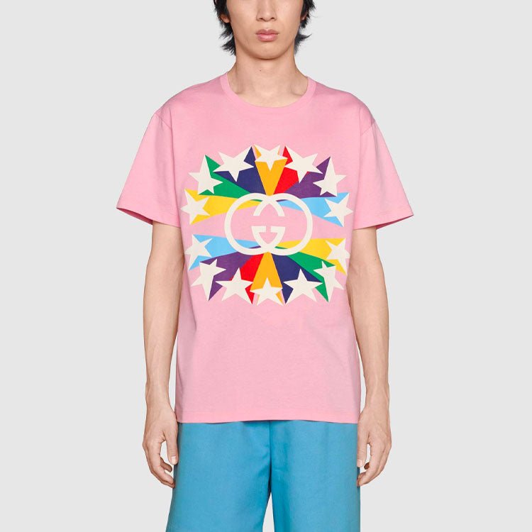 Gucci SS21 G Printing Cotton Short Sleeve Pink 548334-XJDNH-5904 - Image 3