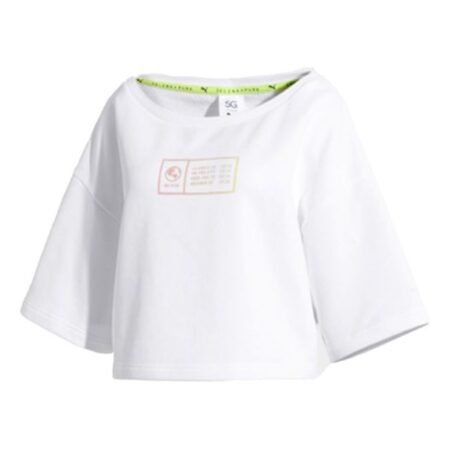(WMNS) PUMA Alphabet Printing Pullover White 579782-02