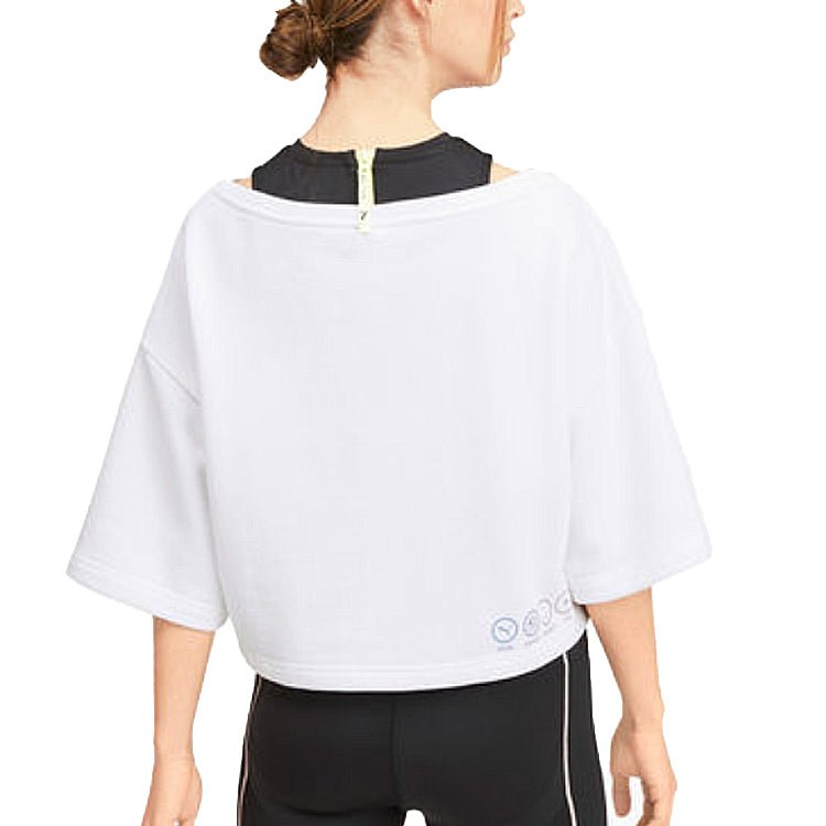 (WMNS) PUMA Alphabet Printing Pullover White 579782-02 - Image 5