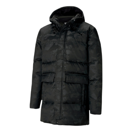 PUMA Camo Long Down Jacket 'Black' 585502-01