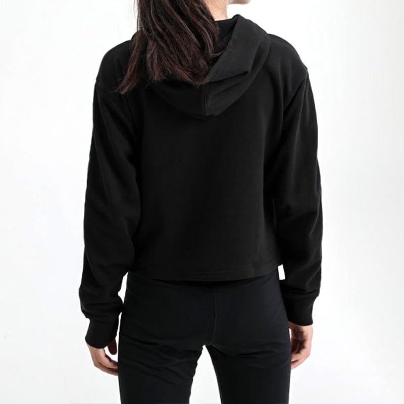 (WMNS) PUMA Amplified Cropped Tr Hoodie 'Black White' 586592-01 - Image 5