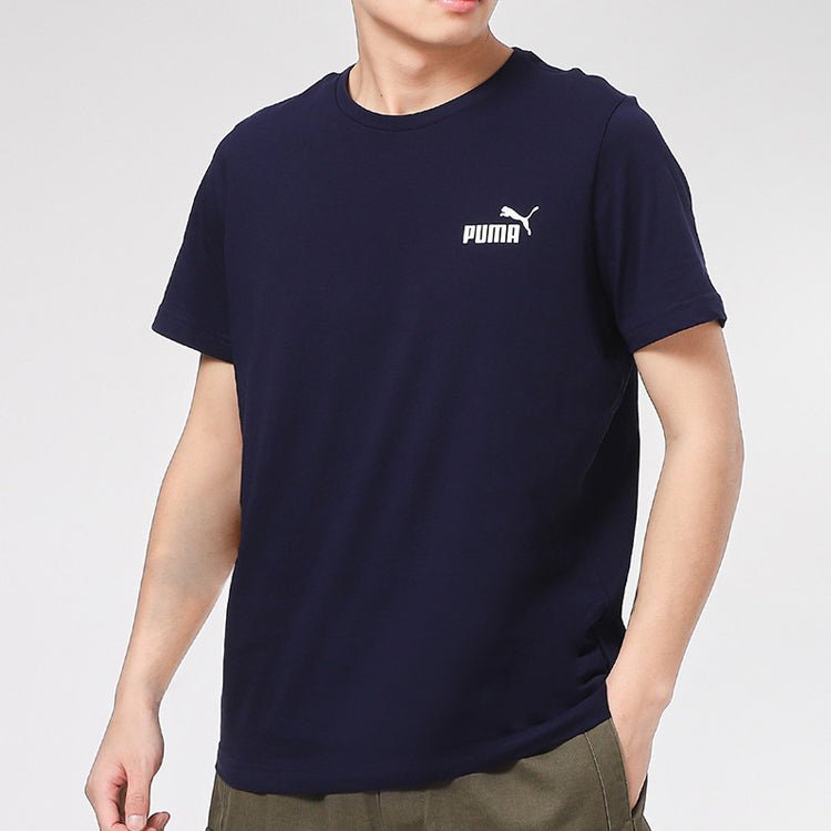 PUMA Essentials Small Logo Tee 'Navy White' 589041-06 - Image 3