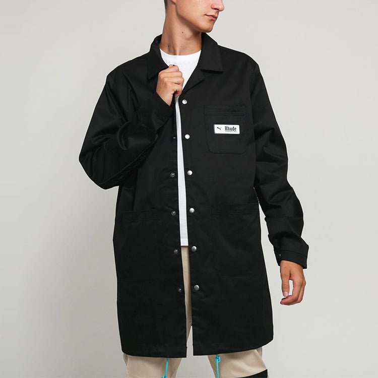 PUMA x Rhude Coat 'Black White' 595344-01 - Image 3