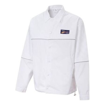 PUMA x Rdet Coach Jacket 'White Black' 598062-02