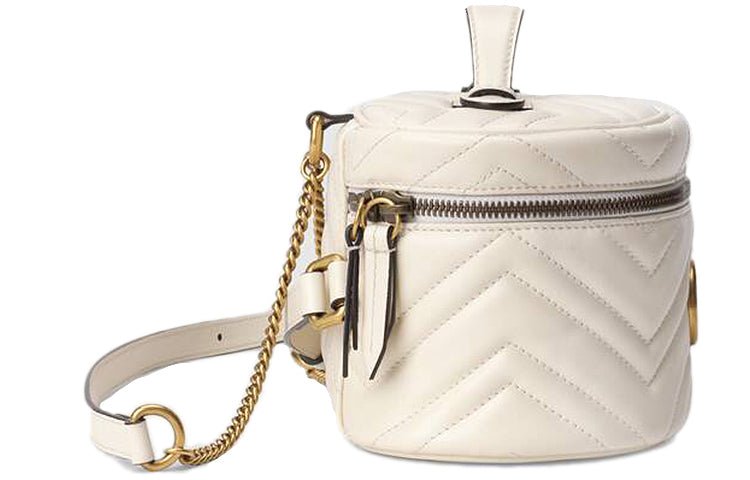 (WMNS) Gucci GG Marmont Series Backpack MIni-Size White 598594-DTDCT-9022 - Image 4