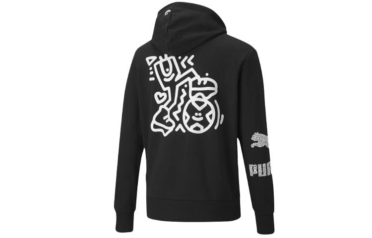 PUMA x Mr Doodle Hoodie 'Black White' 598639-01 - Image 2