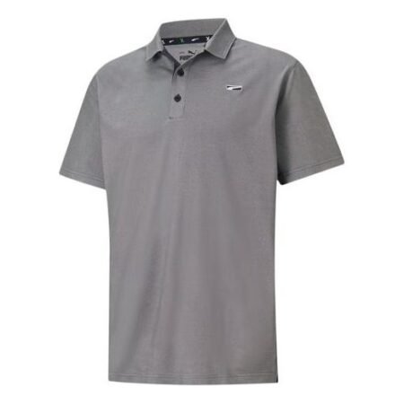 PUMA Tech Pique Polo Shirt 'Grey White Black' 599277-01