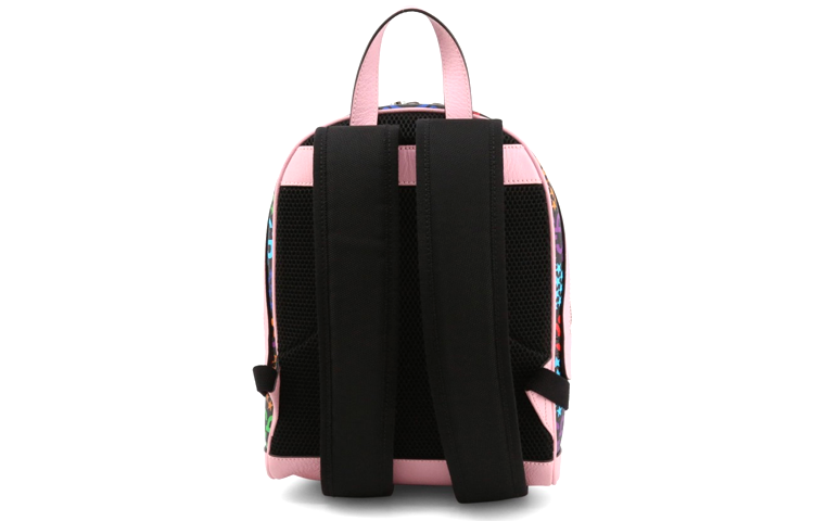 (WMNS) Gucci Psychedelic Multi-Color Logo Canvas schoolbag Backpack Pink / Multi-Color 601296-HPUEN-1191 - Image 4