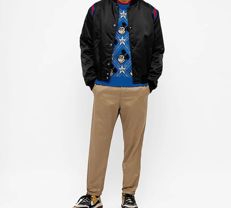 Gucci x Disney Mickey Mouse Pattern Crewneck Sweater For Men Blue 601563-XKA57-4318 - Image 3