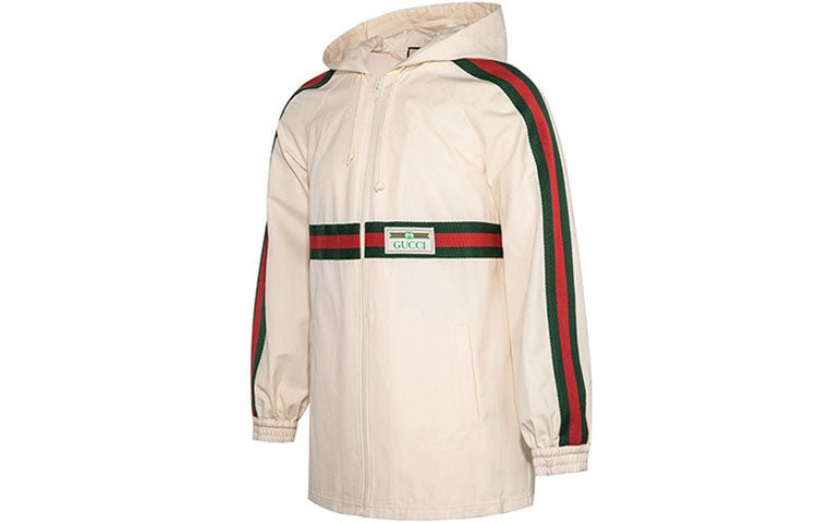 Gucci Cotton Jacket Hooded Blazer For 'White' 605613-XJCBV-9381 - Image 3