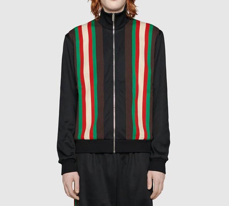 Gucci Vintage Plain Knit Zip-Up Jacket For Men Black 615731-XJCFQ-1060 - Image 2