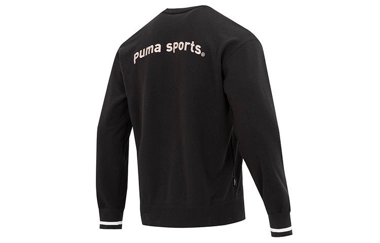 PUMA Team Crew Tr Logo Sweater 'Black' 620614-01 - Image 2