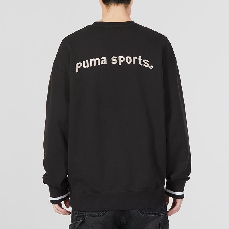 PUMA Team Crew Tr Logo Sweater 'Black' 620614-01 - Image 4