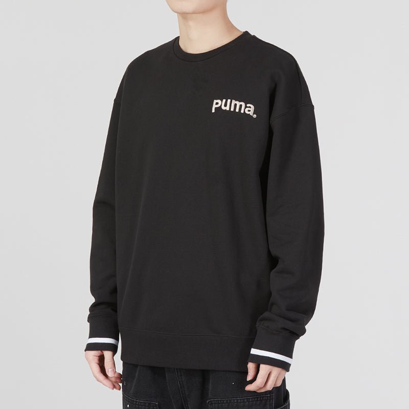 PUMA Team Crew Tr Logo Sweater 'Black' 620614-01 - Image 5