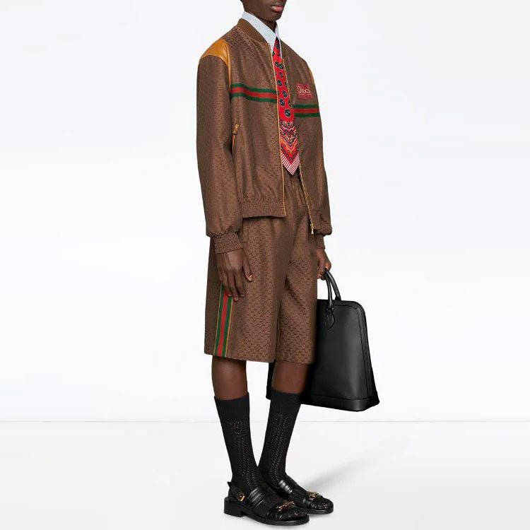 Men's Gucci SS21 Printing Shorts Brown 623220-XJCKV-2178 - Image 4
