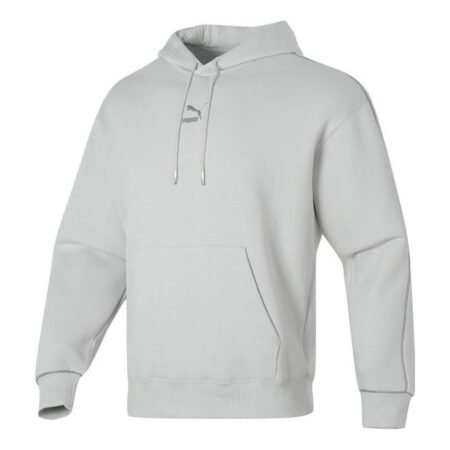 PUMA Logo Printed Hoodie 'Grey' 625077-80