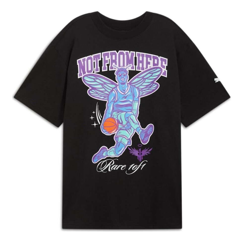 PUMA x Melo Charlotte Basketball T-shirt 'Black' 627744-02
