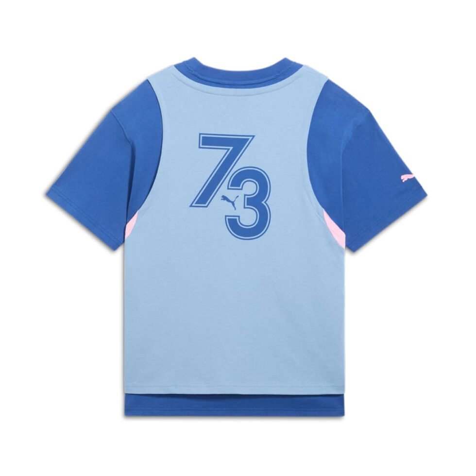 PUMA x KidSuper Hoops T-shirt 'Clyde Royal' 627857-01 - Image 2