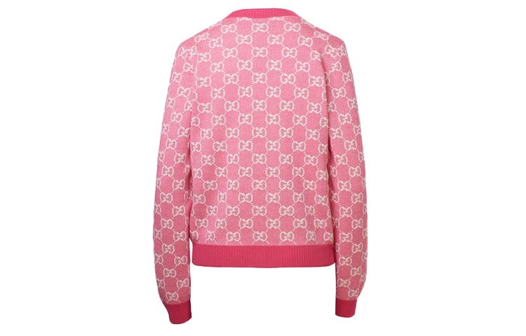 (WMNS) Gucci Full Cotton Wool Cardigan For Pink 629452-XKBHQ-5016 - Image 2