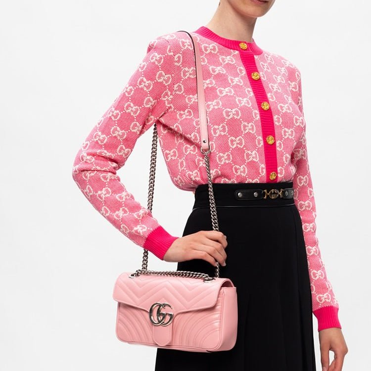 (WMNS) Gucci Full Cotton Wool Cardigan For Pink 629452-XKBHQ-5016 - Image 4