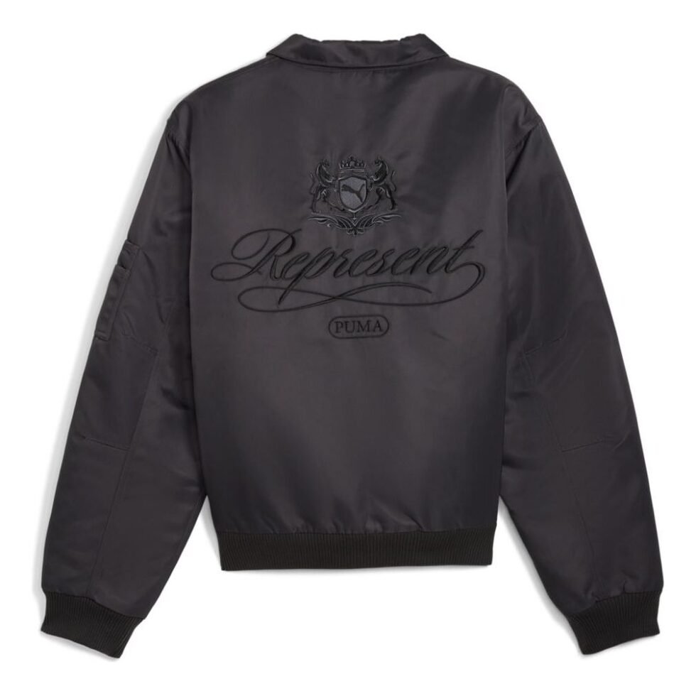 Puma x REPRESENT Logo Bomber 'Black' 632539-97 - Image 2