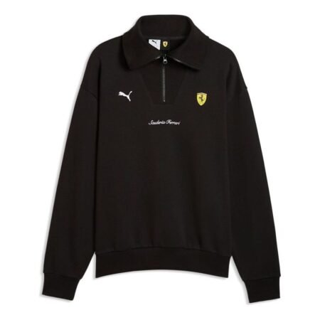 PUMA x Scuderia Ferrari Half-Zip Fleece Crew Sweatshirt 'PUMA Black' 637002-01