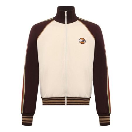 Gucci Technical Jersey Zip-Up Jacket With Web 'Beige Brown' 645207-XJC5O-9141