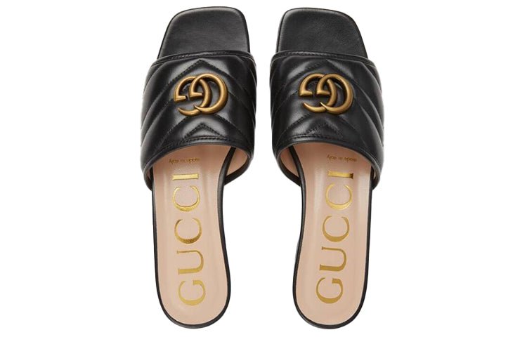 (WMNS) Gucci Double g Slippers Black 646169-BKO60-1000 - Image 3