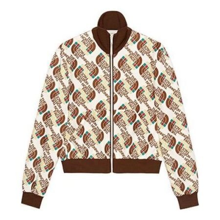 Gucci x The North Face Web Print Technical Jersey Jacket 'Ivory Brown' 651321-XJDCE-9141