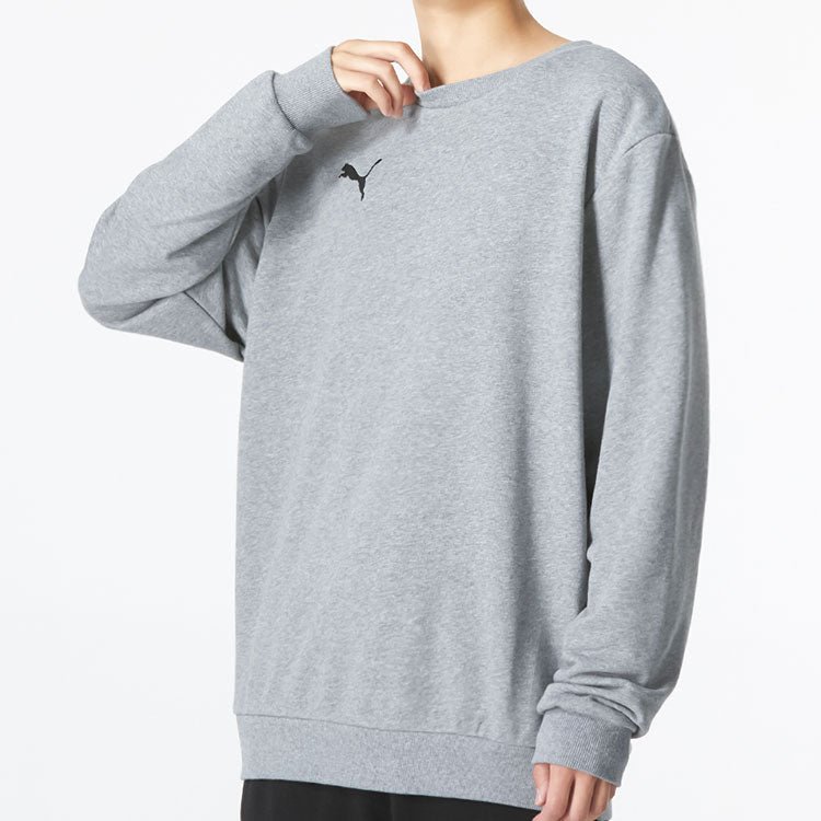 PUMA ESS Logo Crew Sweater 'Grey' 656933-33 - Image 4