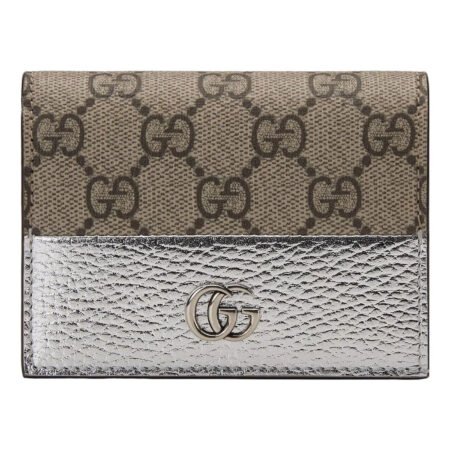 (WMNS) Gucci GG Marmont Card Case Wallet 'Silver' 658610-AAC1H-8161