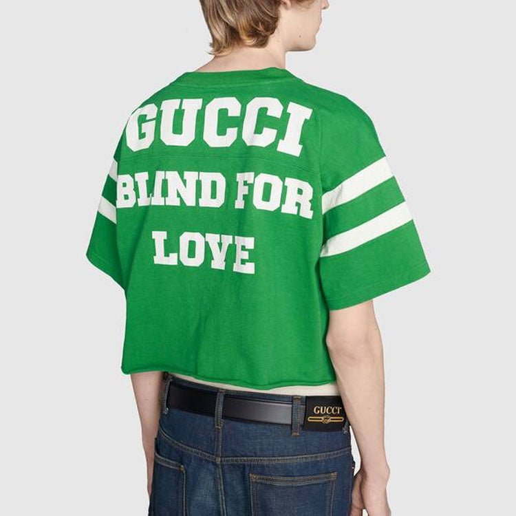 Men's Gucci SS21 1921 Series Alphabet Numeric Printing Short Sleeve Green T-Shirt 659757-XJDHH-3521 - Image 6