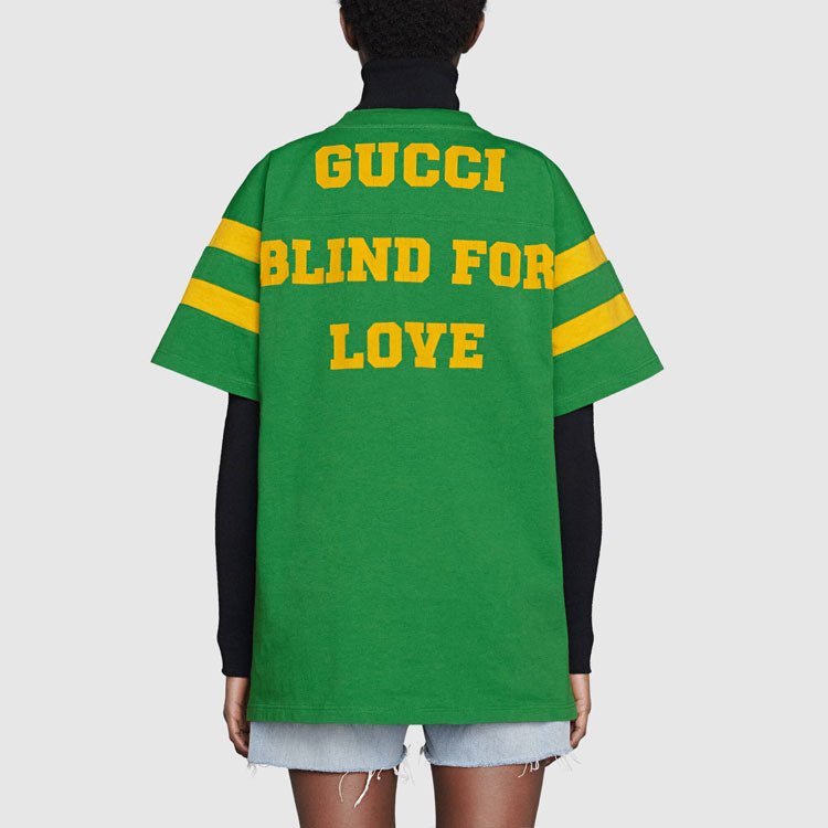Gucci SS21 1921 Series Alphabet Printing Casual Short Sleeve Unisex Green 660744-XJDHG-3316 - Image 6