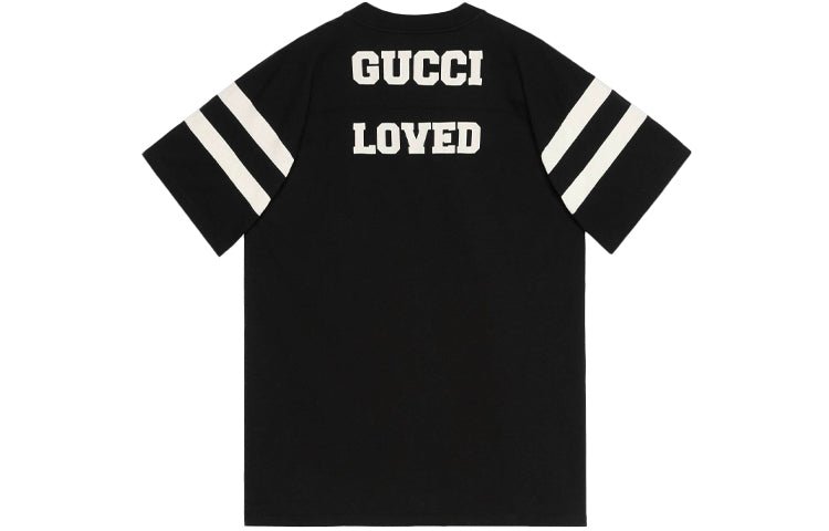 Gucci SS21 1921 Series Alphabet Printing Casual Short Sleeve Black 660744-XJDKK-1289 - Image 3