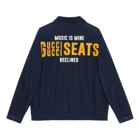 Gucci Cotton Jacket With 'Music is Mine' Print 'Blue' 669607-XDBSA-4245