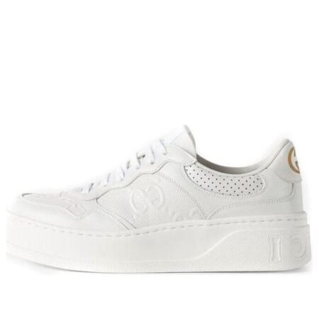 (WMNS) Gucci GG Embossed Sneaker 'White' 670408-1XL10-9014