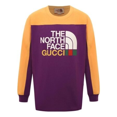 Gucci x The North Face Long Sleeve Cotton T-Shirt 'Purple Yellow' 671439-XJDRA-5481