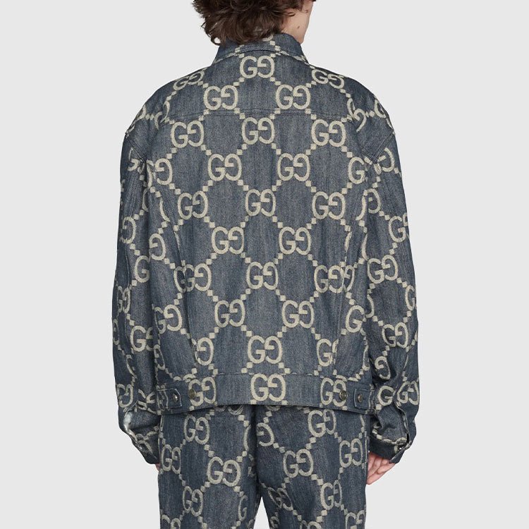 Gucci Jumbo GG Denim Jacket 'Blue Ivory' 674338-XDBTY-4492 - Image 4