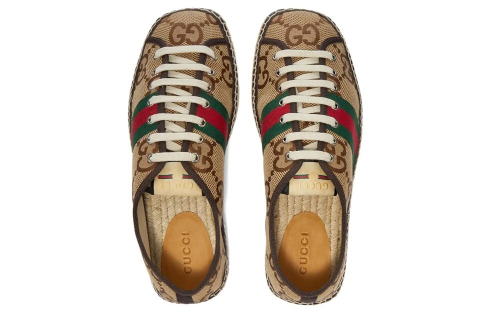 Gucci Maxi GG Espadrilles 'Camel Ebony' 675170-UKOC0-2596 - Image 3