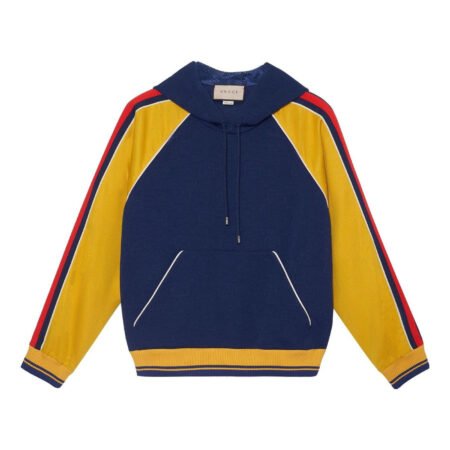 Gucci GG Jacquard Hooded Sweatshirt 'Blue Yellow' 676100-XJDVW-4462