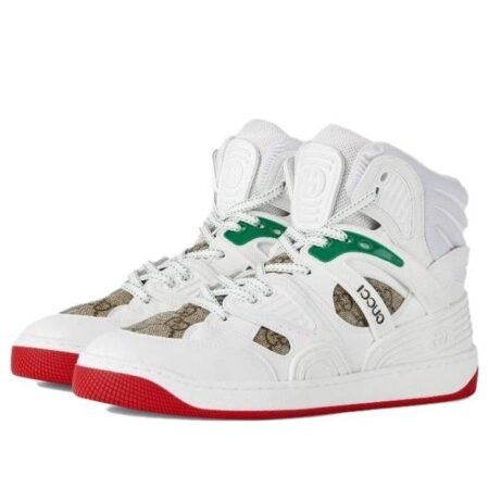 (WMNS) Gucci Basket High 'White Demetra Red' 676111-2SHG0-9076