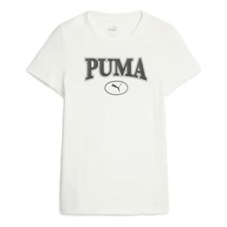 (GS) PUMA SQUAD Youth Graphic Tee 'Warm White' 676441-65