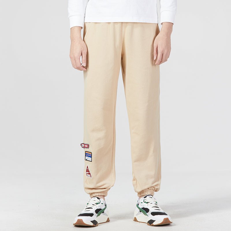 PUMA Team Badge Sweatpants 'Beige' 677378-67 - Image 3