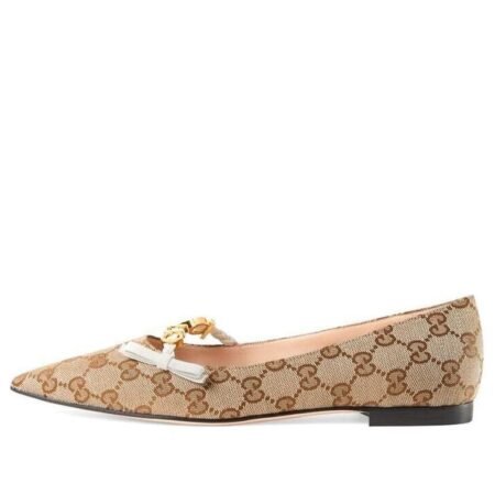 (WMNS) Gucci ballet flat 'Beige' 677405-KY980-9770