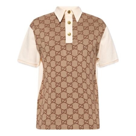 Gucci Jumbo GG Cotton Silk Jacquard Polo 'Beige Ebony' 682015-XJD1F-2270