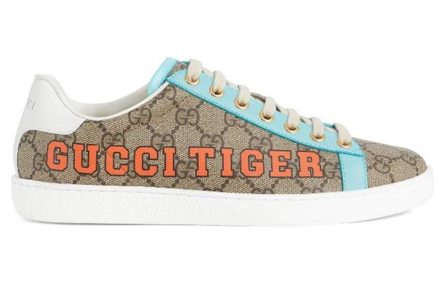 (WMNS) Gucci Ace GG Supreme 'Gucci Tiger Print' 687623-UTD10-9775 - Image 2