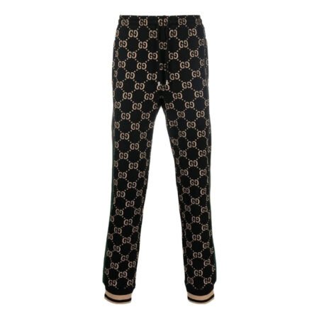Gucci GG Jersey Cotton Jogging Pant 'Black Camel' 695976-XJEEI-1030