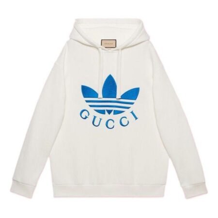 Gucci x adidas Hoodie 'White Blue' 702607-XJEDA-9088