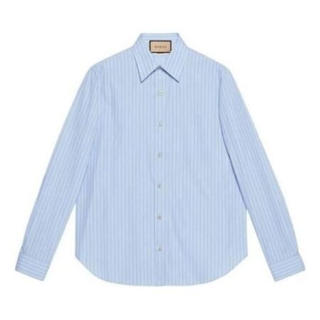Gucci Striped Cotton Shirt With Pocket 'Blue White' 703396-ZAI4C-4421